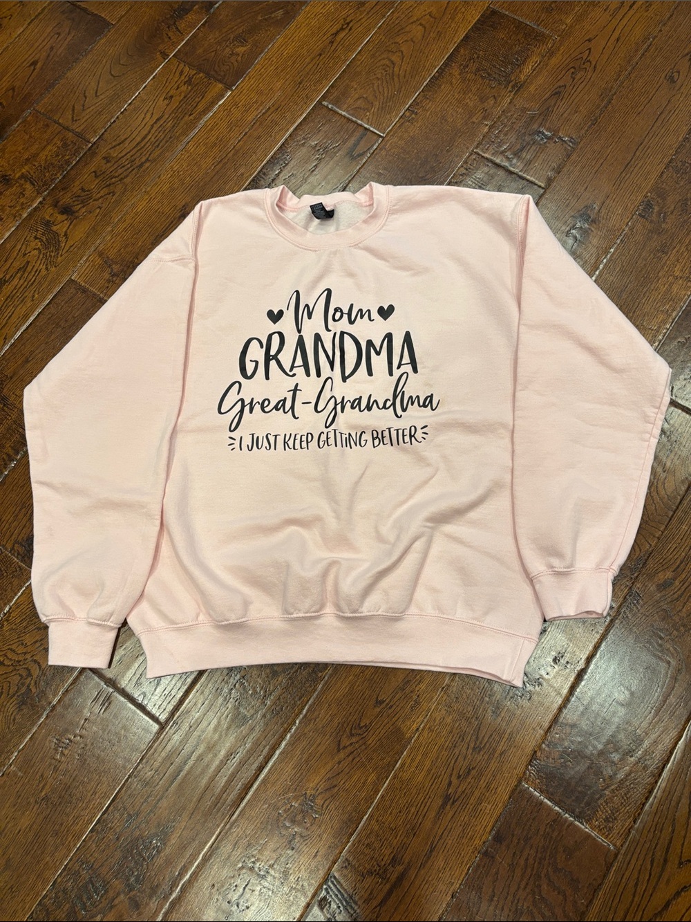 Gildan Mom Grandma Great-Grandma Pink Crewneck Sweatshirt Size Large USED